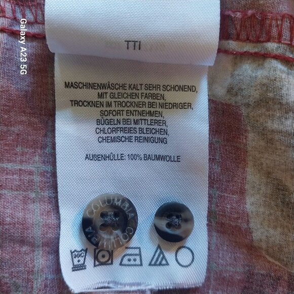 Red Shirt With Deer Print 100% Cotton - Picture 6 of 7